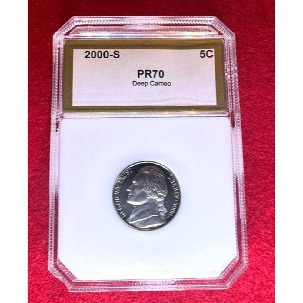 2000 S PR70 Deep Cameo Jefferson Nickel Coin